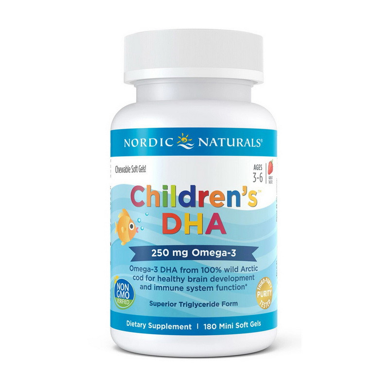 Омега-3 ДГК для дітей Nordic Naturals Children`s DHA (180 mini soft gels)