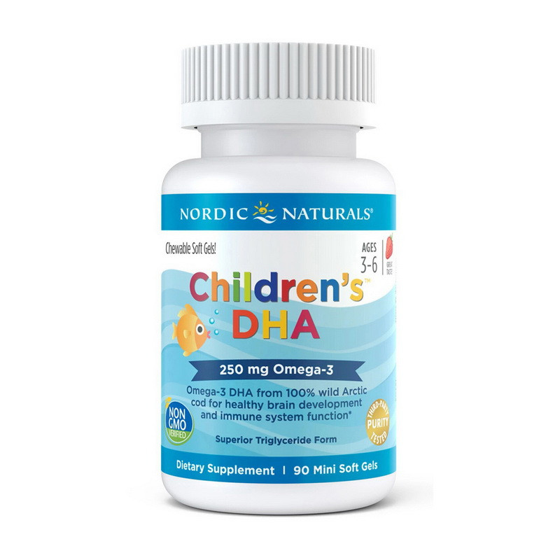 Дитяча омега-3 ДГК Nordic Naturals Children`s DHA 90 mini soft gels