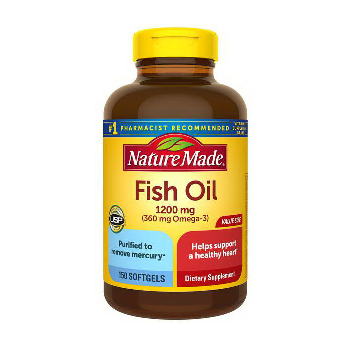 Nature Made Fish Oil 1200 mg 150 softgels риб'ячий жир/жирні кислоти активне довголіття