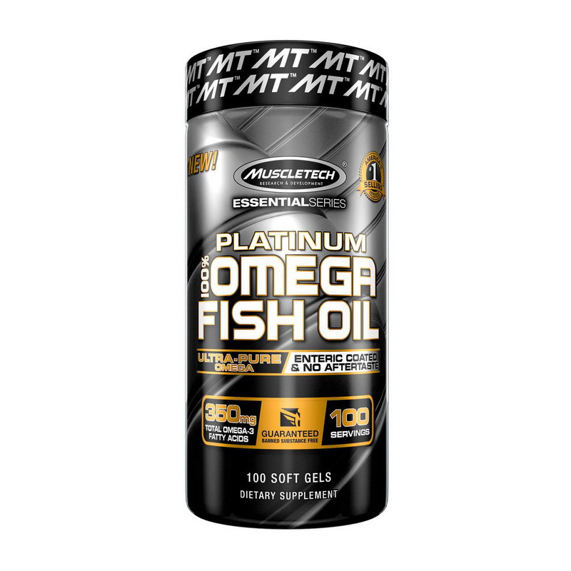 Muscletech Platinum 100% Fish Oil 100 softgels риб'ячий жир/жирні кислоти активне довголіття