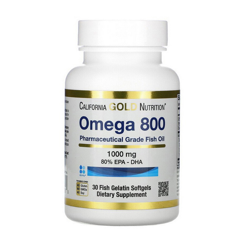 Риб'ячий жир Омега-3 California Gold Nutrition Omega 800 30 fish softgels