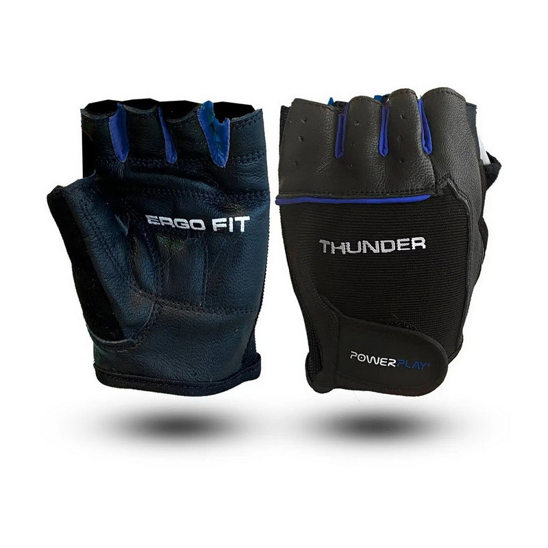 PowerPlay Fitness Gloves Black-Blue 9058 L size