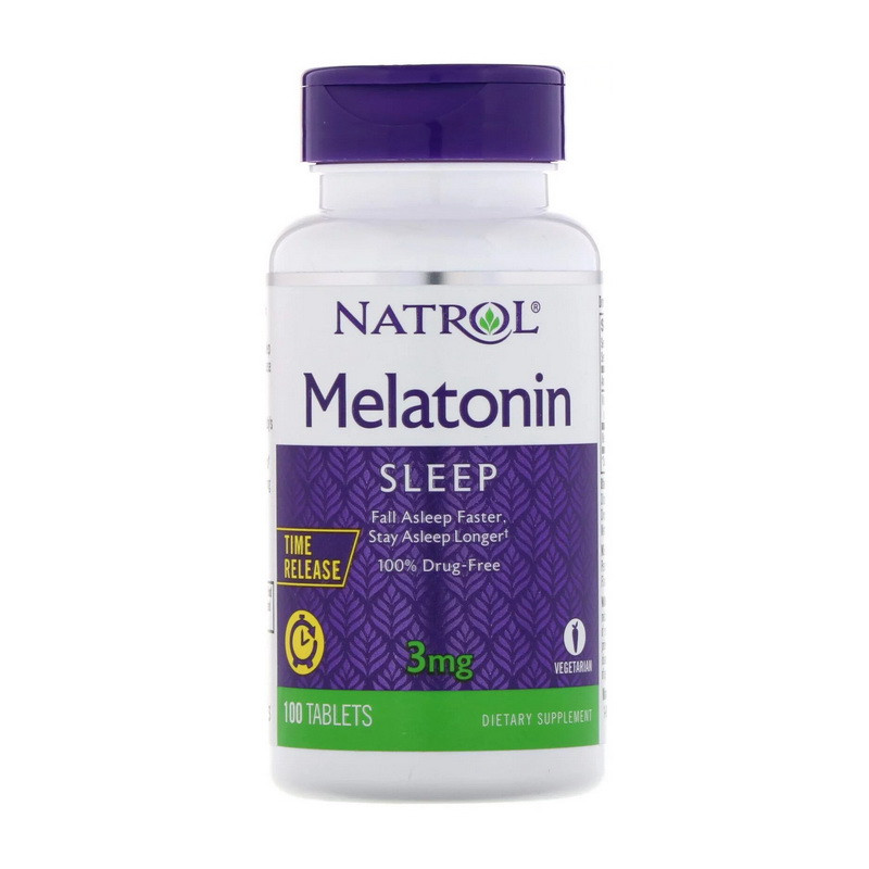 Natrol Melatonin 3 mg 100 tab покращення сну активне довголіття