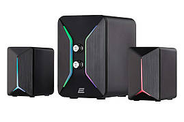 2E Акустична система PCS301 RGB, 2.1, USB, Black