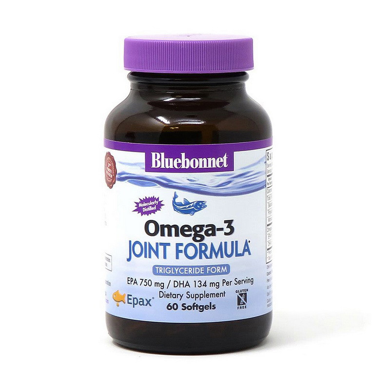 Bluebonnet Nutrition Omega-3 Joint Formula 60 softgels риб'ячий жир/жирні кислоти активного довголіття