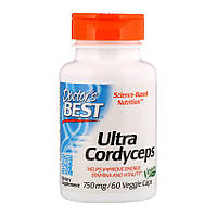 Кордіцепс Doctor`s Best Ultra Cordyceps 750 mg 60 veg caps