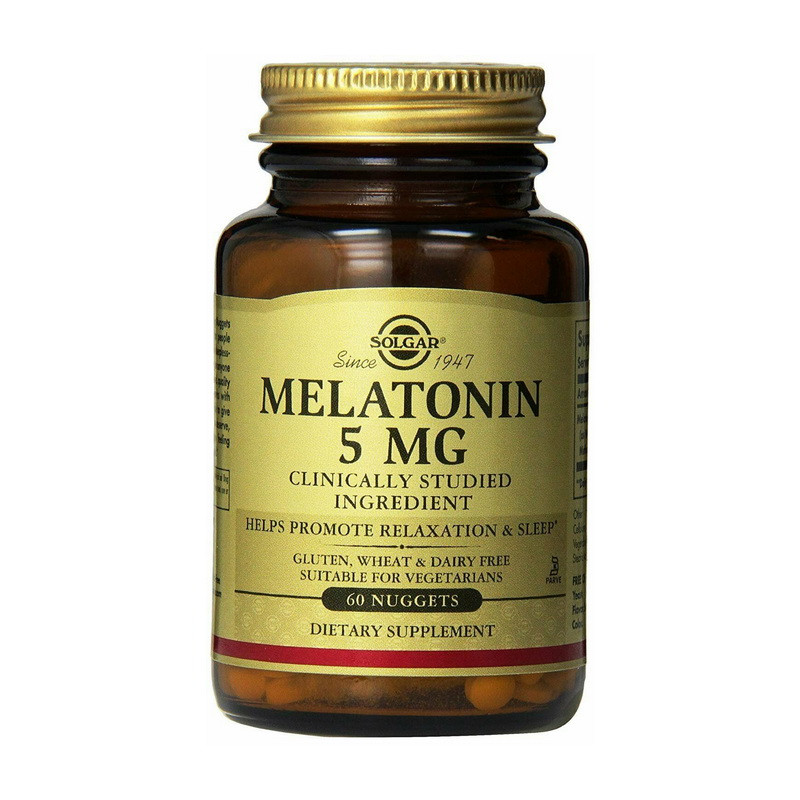 Мелатонін Solgar Melatonin 5 mg 60 nuggets Солгар