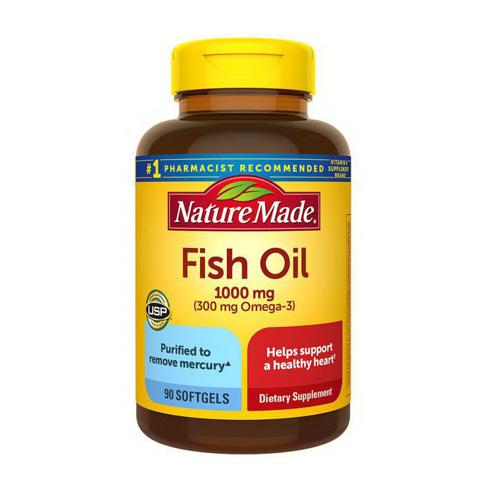 Nature Made Fish Oil 1000 mg 90 softgels риб'ячий жир/жирні кислоти активне довголіття