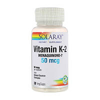 Solaray Vitamin K-2 50 mcg menaquinone-7 30 veg caps вітамін до вітаміни та мінерали