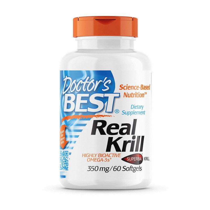 Doctor's Best Real Krill Oil 350 mg 60 softgels риб'ячий жир/жирні кислоти активного довголіття