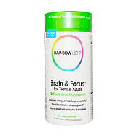 Rainbow Light Brain & Focus for Teens & Adults 90 mini-tabs вітаміни для підлітків вітаміни та мінерали