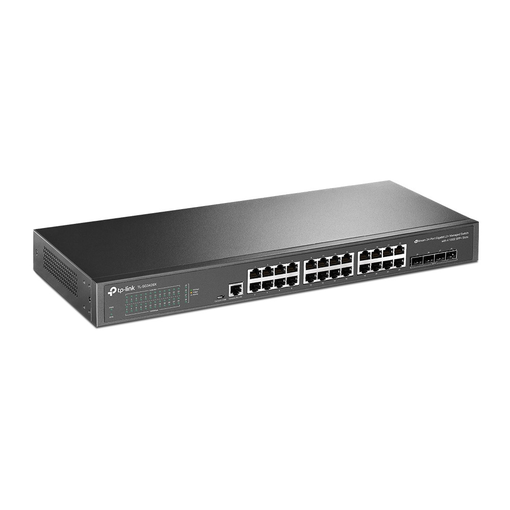 TP-Link Комутатор TL-SG3428X-UPS 24xGE, 4xSFP+, Керований L2