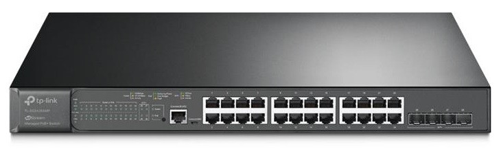 TP-Link Комутатор TL-SG3428XMP 24xGE/PoE+384W 4x10GE SFP+ L2 JetStream 19" 1U