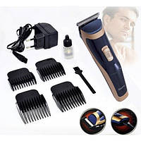 Беспроводная машинка для стрижки волос и бородыGeemy GM-6005 с насадками