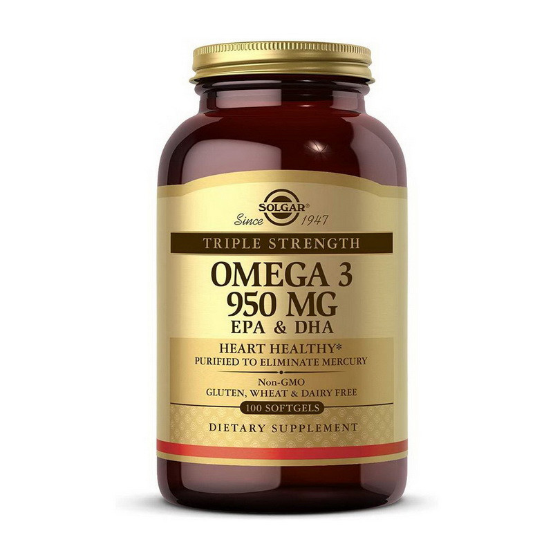 Риб'ячий жир Омега-3 Solgar Omega 3 950 mg EPA & DHA 100 softgels Солгар