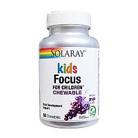 Solaray Kids Focus for Children Chewable 60 chewables вітаміни для підлітків вітаміни та мінерали