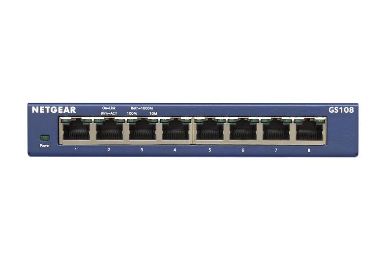 NETGEAR Комутатор GS108GE 8xGE, некерований