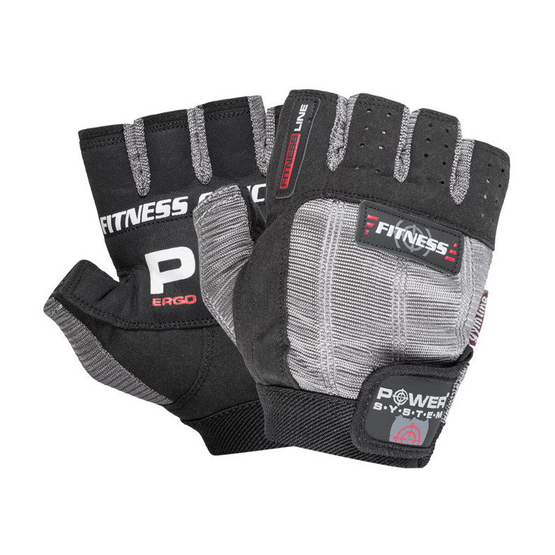 Рукавички для тренувань Power System Fitness Gloves Black-Grey 2300