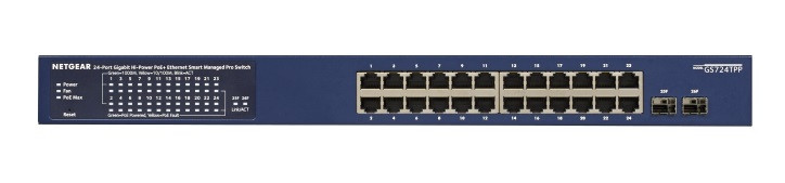 NETGEAR Комутатор GS724TPP 24x1GE PoE+(380Вт), 2xSFP, керований