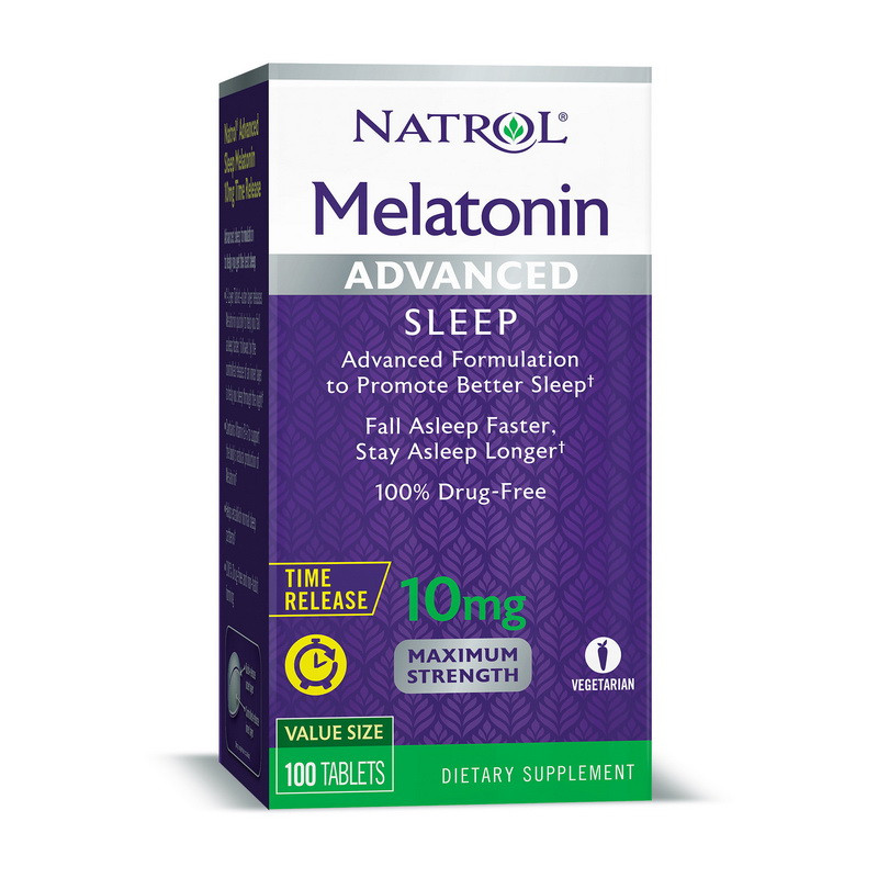 Natrol Melatonin Advanced 10 mg Time Release 100 tabs поліпшення сну активного довголіття