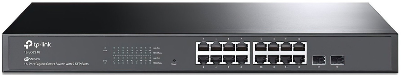 TP-Link Комутатор TL-SG2218 16x1GE 2xSFP L2 Smart Switch 19" 1U