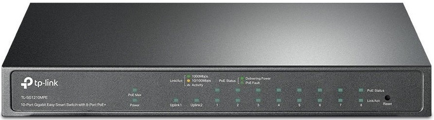 TP-Link Комутатор TL-SG1210MPE 8xGE/PoE+ 123W 1xGE 1xcomboGE/SFP EasySmart
