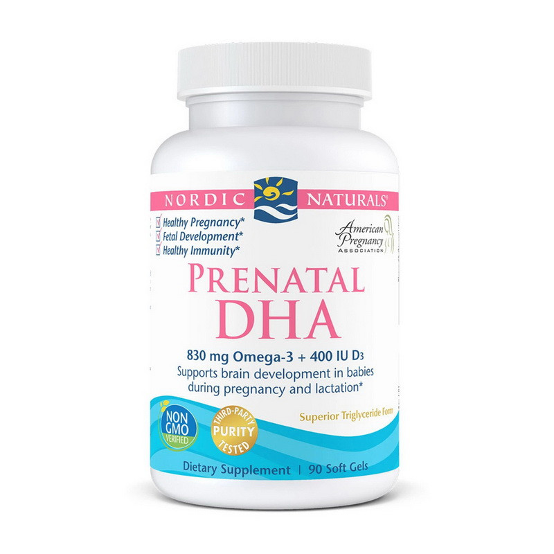 Пренатальна Омега-3 ДКГ Nordic Naturals Prenatal DHA 90 soft gels