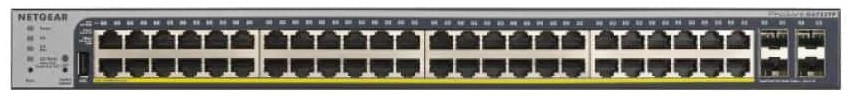 NETGEAR Комутатор GS752TPv2 48x1GE PoE+ (380Вт), 4xSFP, керований L2+