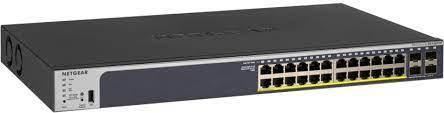 NETGEAR Комутатор GS728TPPv2 24x1GE PoE+(380Вт), 4xSFP, керований