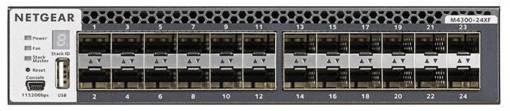 NETGEAR Комутатор M4300-24XF (XSM4324FS) 24xSFP+, 2x10GE combo, керований L3 з можливістю стекування