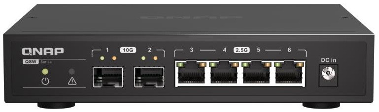 QNAP Некерований комутатор QSW-2104-2S 2*10GbE SFP+ 4*2.5GbE (RJ45)