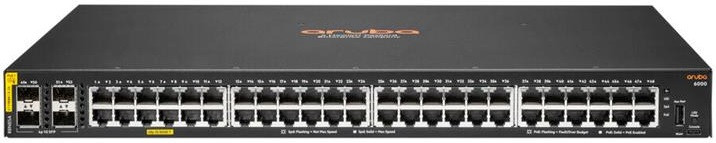 HP Комутатор HPE Aruba 6000 48G CL4 4SFP Switch, 48xGE, 4xGE SFP Ports, 370W PoE Class 4, LT Warranty
