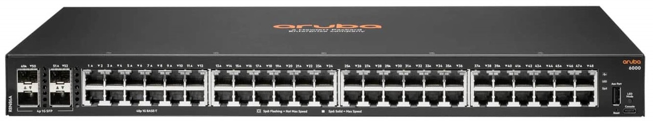 HP Комутатор HPE Aruba 6000 48G 4SFP Switch, 48xGE, 4xGE SFP, LT Warranty