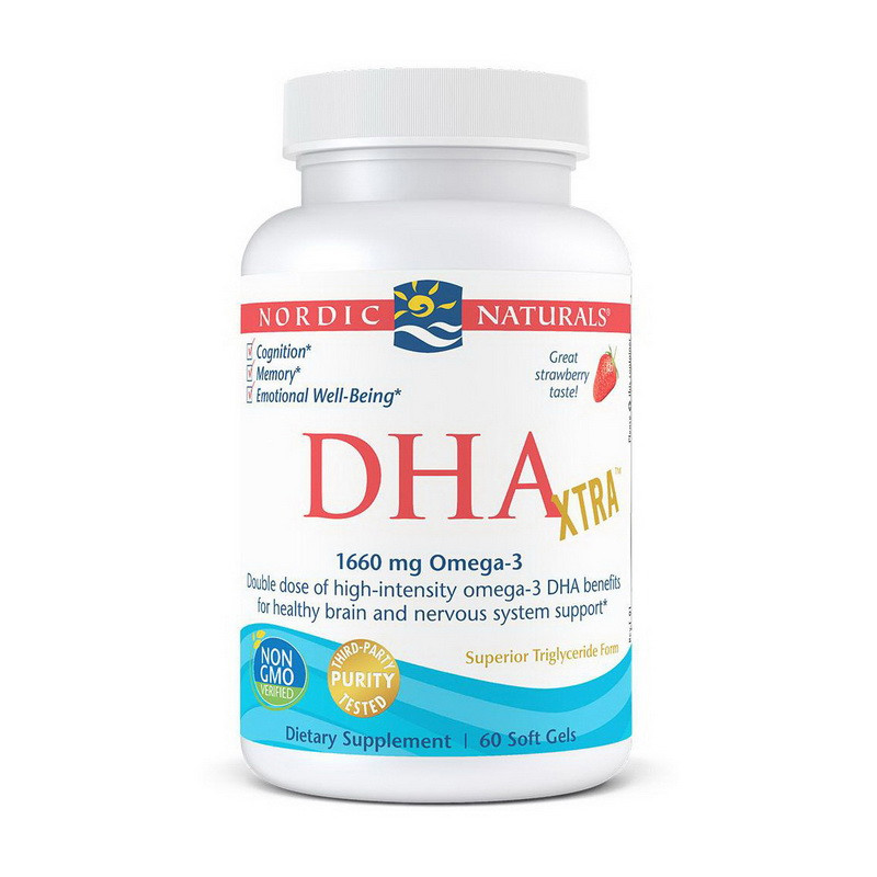 Nordic Naturals DHA Xtra 1660 mg 60 sgels риб'ячий жир/жирні кислоти активне довголіття