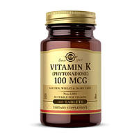 Solgar Vitamin K 100 mcg phytonadione 100 tabs вітамін до вітаміни та мінерали