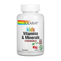 Solaray Kids Vitamins & Minerals 60 chewables вітаміни для дітей вітаміни та мінерали