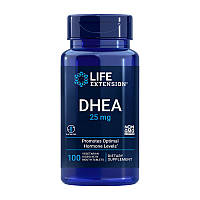 Life Extension DHEA 25 mg 100 veg tab дегідроепіандростерон dehydroepiandrosterone dhea підвищення тестостерону