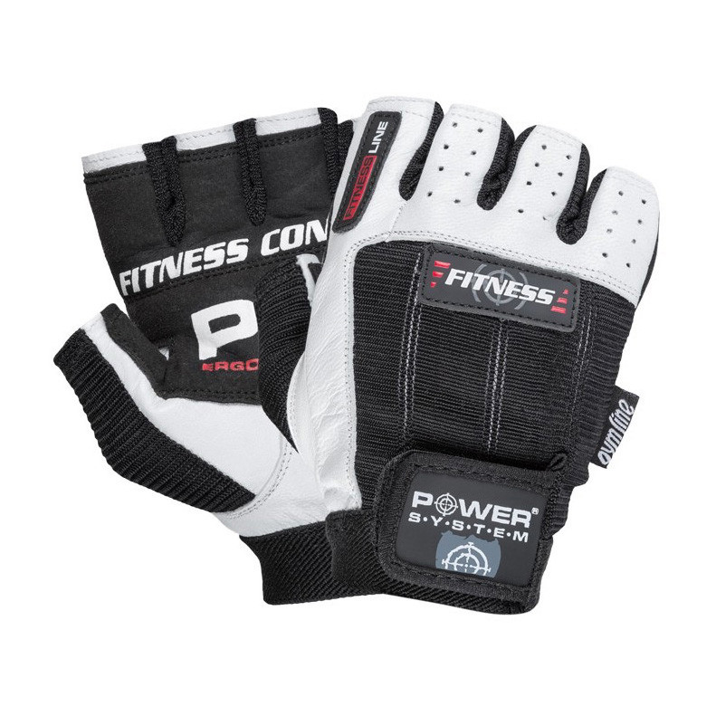 Рукавички для тренувань Power System Fitness Gloves White-Black 2300WB