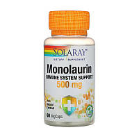 Solaray Monolaurin 500 mg immune system support 60 veg caps імунітет активного довголіття