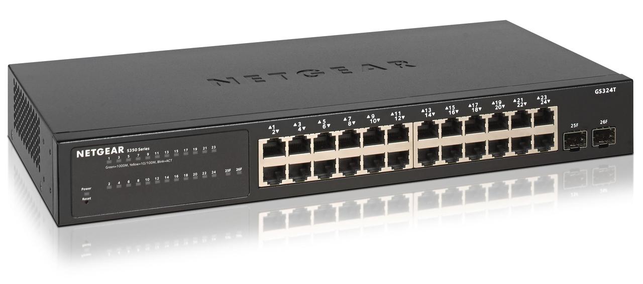NETGEAR Комутатор GS324T 24x1GE, 2xSFP, керований