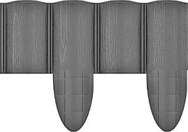 Cellfast Газонна огорожа 4 ECO, 10 секцій по 240 мм, 2.4м, сірий