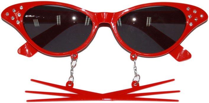 Окуляри Кішечка з вусиками (червоні)