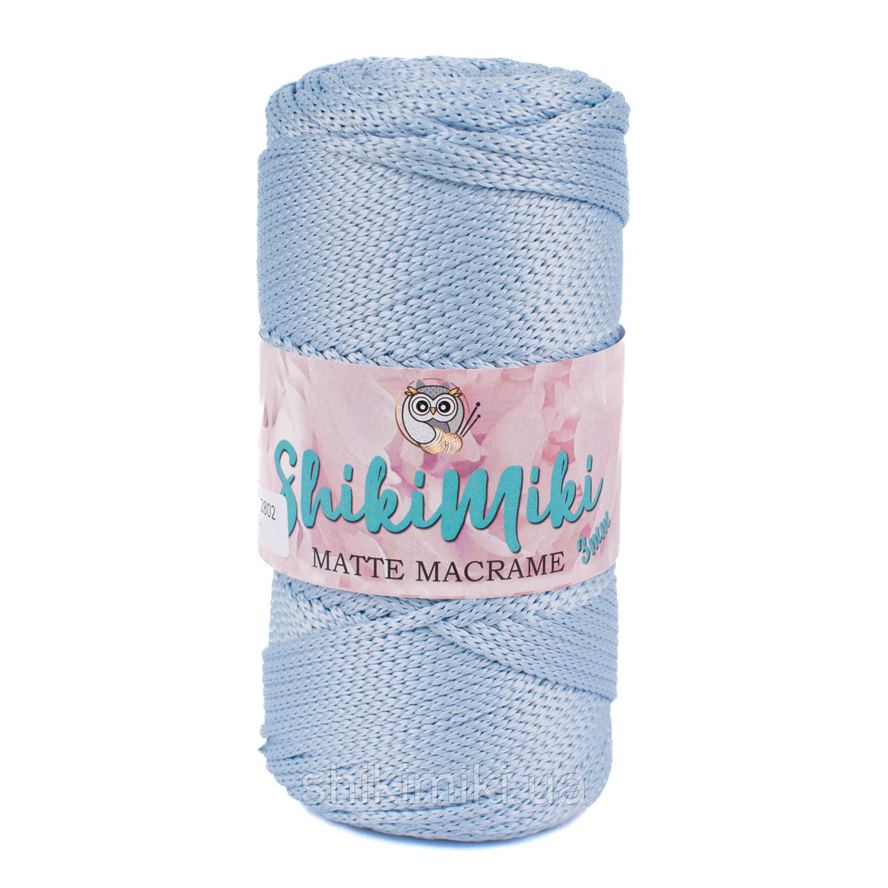 Шнур поліефірний Matte Macrame 3 mm, колір Ніжно-блакитний / SALE