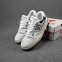Весенние кроссовки для мужчин белые с серым Нью Баланс 550. Кроссовки мужские белые с черным New Balance 550