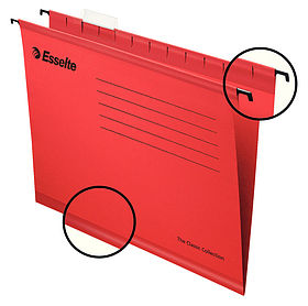Папка підвісна Esselte  Classic, червона (25 шт.)