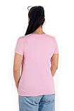 Однотонна футболка для жінок / стрейч-кулір, фото 2
