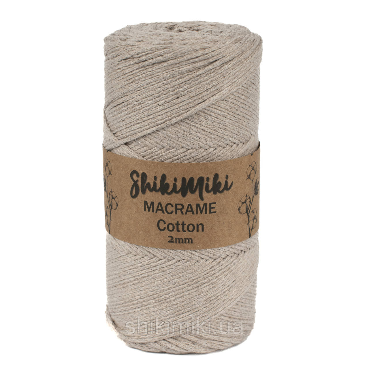 Еко Шнур Cotton Macrame, колір Льон