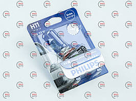 Лампа Н11 12V 55W White Vision +60% 4300K (PHILIPS) (12362WHV)