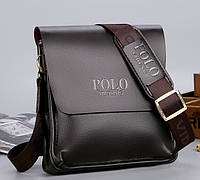 Сумка-планшет мужская Polo эко кожа, мужская сумка через плечо кожаная барсетка планшетка Поло