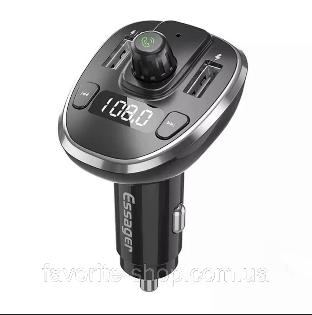 АЗП Essager FM Launcher Enjoy 3.4A black